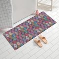thumbnail image 2 of Red Boho Ethnic Geometric Pattern Bathroom Rugs Mat,Non Slip Microfiber Bathroom Rug,Rubber Backing,Soft Bathroom Mats for Bathroom Floor,Tub and Shower,60x24in(150x60cm), 2 of 5