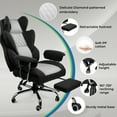 thumbnail image 5 of GTRACING Ergonomic Executive Cozy Fabric Gaming Office Chair with Footrest, Black&Gray, 5 of 8