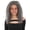 Ash Gray, variant on LUXLUXE Rosario Curly Body Waves 20 in Long Half Wig Mix Human Hair and Synthetic Fibers,Medium Brown