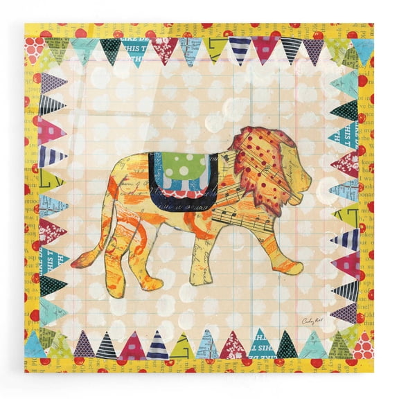 Epic Art 'Circus Fun IV' by Courtney Prahl, Acrylic Glass Wall Art, 12"x12"