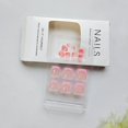 thumbnail image 4 of Kit de uñas postizas para pies WLGDLH rosa cuadradas, 24 piezas, acrílicas, 4 of 8