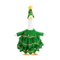 thumbnail image 2 of Christmas Tree Porch Goose Outfit, Whimsical Christmas Tree Style Costume with Star Hat for Porch Goose Figurine, Goose Statue Xmas Tree Costume, 2 of 9