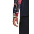 thumbnail image 6 of Cloudstyle Men's Patchwork Printed Notch Lapel Single-Breasted One-Button Blazer with Center Back Vent, 6 of 12