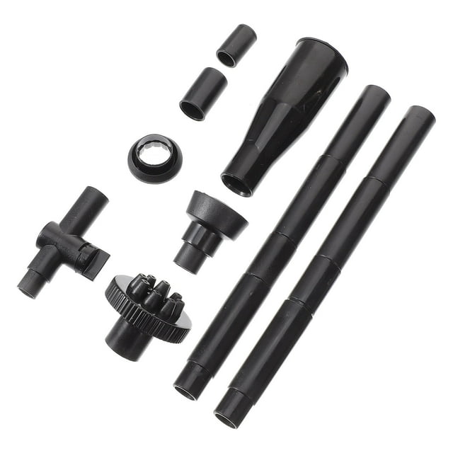 OULII 1 Set Water Fountain Nozzle Garden Water Column Adjustable Flow Plastic Black Aquarium Use
