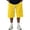 Yellow, variant on Men's Baggy Sweat Shorts 2026 Fleece Cotton Y2k Shorts Casual Under Knee Shorts Hem Gym Shorts with Pockets,XL