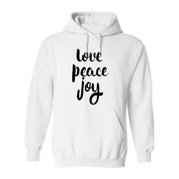 Love, Peace, Joy Hoodie Women -Image by Shutterstock, Female XX-Large