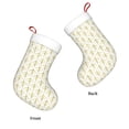 thumbnail image 3 of Haiem White And Gold Geometry Pattern Christmas Stockings, Personalized 18 Inches Knit Christmas Stockings Xmas Hanging Stockings for Family Christmas Decorations, 3 of 7