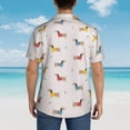 thumbnail image 6 of Balery Dachshund Dog Puppy Print Men's Hawaiian Shirts Short Sleeve Beach Shirt Relaxed Fit Vacation Button Down Shirts-XX-Large, 6 of 9