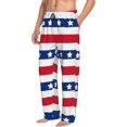 thumbnail image 2 of Daiia American Patriotic Stars And Stripes Men's Sleep Pant with Pockets and Drawstring,Pajama Pants-X-Large, 2 of 9