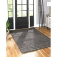 thumbnail image 1 of Unique Loom Solo Solid Shag Collection Area Modern Plush Rug Lush & Soft, 6 ft 0 x 9 ft 0, Graphite Gray, 1 of 10
