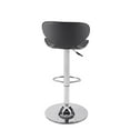 thumbnail image 6 of Powell Beldon 24-32" Indoor Adjustable Metal Bar Stool with Swivel, Gray Faux Leather, 6 of 10