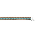 thumbnail image 3 of Trendy Turquoise Nude Leather Five Wrap Bracelet, 3 of 5