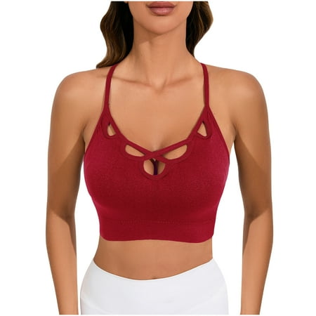Mrat Seamless Bras for Women Clearance Longline Bra Women Demi & Balconette Bra Style M-765 Women Size Wireless Comtable Bra Female V-Neck Hook and Eye Bra Closure Lace Bra Wine L