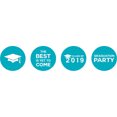 thumbnail image 2 of Darling Souvenir Candy 190 Pcs Graduation Theme Stickers DIY Chocolate Labels-Turquoise Blue, 2 of 2