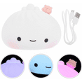 thumbnail image 4 of Dumpling Night Light Touch Lamp Cute Light Color Changing Night Lamp USB Charge Silicone Lamp for Boys Girls Gift, 4 of 4