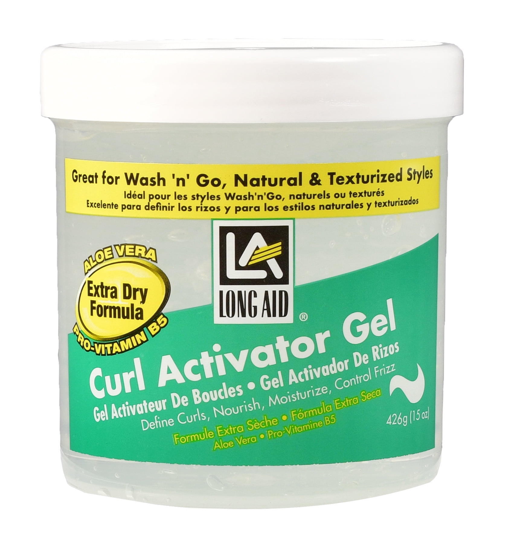 Long Aid Curl Activator Hair Styling Gel Extra Dry, 15oz 