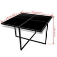 thumbnail image 4 of vidaXL 9 Piece Outdoor Dining Set with Cushions Poly Rattan Black, 4 of 4