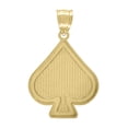 thumbnail image 2 of 10K Yellow Gold Mens Royal Flush Cards Spade Charm Pendant, 2 of 2