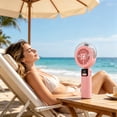 thumbnail image 4 of Handheld Neck-Hanging Mist Fan, Portable Spray Cooler With Foldable Structure, for Outdoor Travel, Pink, 4 of 6