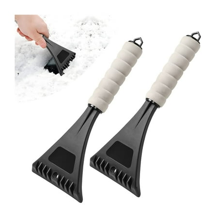 

2 PCS Car Snow Shovel Scraper Ice Frost Cleaning Tools Auto Snow Removal with Foam Handle Universal for Car Truck SUV Windshield and Window Mirrors Scratch-Free Car Winter Accessories (