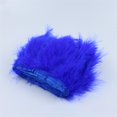 thumbnail image 4 of Vestido de costura con flecos de plumas de pavo Zulema azul real 2 m, 4 of 8