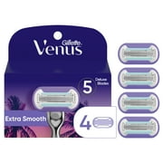 Gillette Venus Miami Midnight Extra Smooth Women's Razor Refills, 4 ct