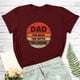thumbnail image 2 of Camiseta del día del padre Camiseta de manga corta con estampado de letras de verano para hombre y mujer Regalo para el padre Pompotops  hfajkhk132224, 2 of 5