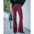 thumbnail image 3 of Women Corduroy Flare Pants Elastic Waist Bell Bottom Trousers Fall Pants for Women, 3 of 5