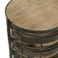 thumbnail image 6 of DecMode 17" x 28" Brown Metal Kitchen Rolling Circular 6 Shelf Bar Cart with Adjustable Shelves, 1-Piece, 6 of 15