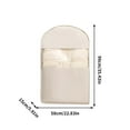 thumbnail image 3 of Sentmoon Room Decor Space Saving Hanging Garment Bag With Self Compression Zipper Space Closet Organizers Cover Clothes Bags For Down Coat Beige Large 2pc, 3 of 6