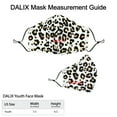 thumbnail image 2 of DALIX Youth Leopard White Cloth Face Mask Reusable Washable Made in USA - XXS-XS Size, 2 of 5