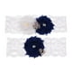 thumbnail image 2 of Juego de 2 uds de encaje nupcial cristal pierna liga muslo anillo Accesorios Azul oscuro Yuyangstore Liga nupcial del cordón de la boda, 2 of 8