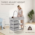 thumbnail image 4 of HOMMOW Baby Changing Table, Diaper Changing Table with Waterproof Pad, Portable Changing Table with 3 Storage Baskets and Toy, Mobile Nursery for Infant and Newborn, 4 of 8