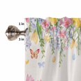 thumbnail image 4 of Spring Floral Easter Valances for Windows Farmhouse Kitchen Curtains Valances Rod Pocket Valance Curtains for Kitchen Windows Pastoral Tulip Flowers Rustic Window Valances for Bathroom 60"x18", 4 of 6