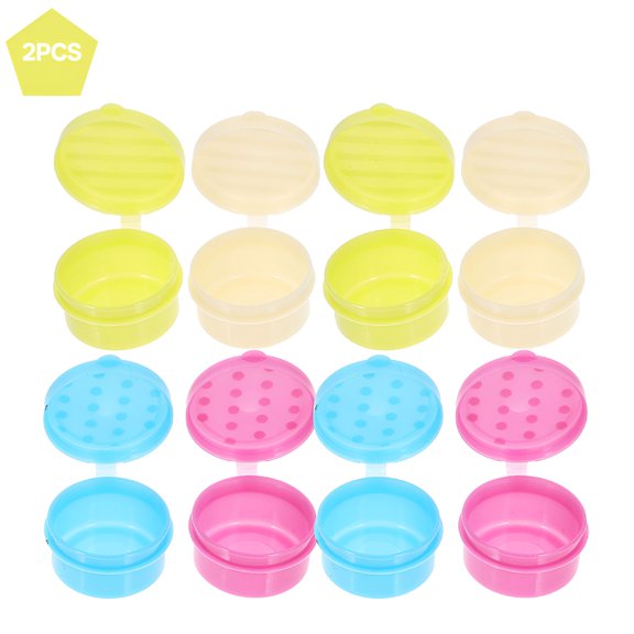 ACDANC 8 Pcs Mini Tomato Salad Dressing Bottles Plastic Containers Seasoning Boxes Soy Sauce Picnic Travel