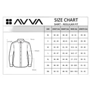 Avva Mens 100% Cotton, Regular Fit, Long Sleeve, Button Collar, Pocket Waffle, Dobby Shirt, X-Large, Grey