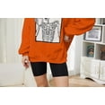 thumbnail image 6 of Meladyan Halloween Skull Graphic Print Fleece Oversized Sweatshirt Crewneck Long Sleeve Drop Shoulder Pullover, 6 of 10