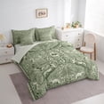 thumbnail image 3 of Homewish Animal Deer Rabbit Owl 7 Pieces Bedding Comforter Set for Teens Boys Girls,Chic Flower Full Bedding Set Lightweight,Exotic Style Fitted Sheet Flat Sheet,Ultra Soft Home Decor,Reversible, 3 of 8
