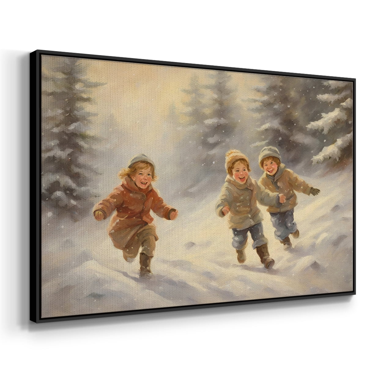 Vintage Landscape-CLXXVII By Wexford Home Framed in Black Wood Gallery Wrapped Canvas 25 in. x 37 in.