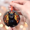 thumbnail image 4 of Black Cat Sunset: -Style Christmas Ornament - Made With Real Glass, Holiday Keepsake, Xmas Tree Hanging Decoration, Seasonal Gift Idea, Collectible Ornament 2025, 4 of 5