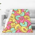 thumbnail image 5 of for Donut Blanket Donut Flannel Fleece Blanket for Adult Kids Donut Throw Blanket Soft Cozy Lightweight Food Blanket Gift for Donut Lovers, 80"x60", 5 of 6