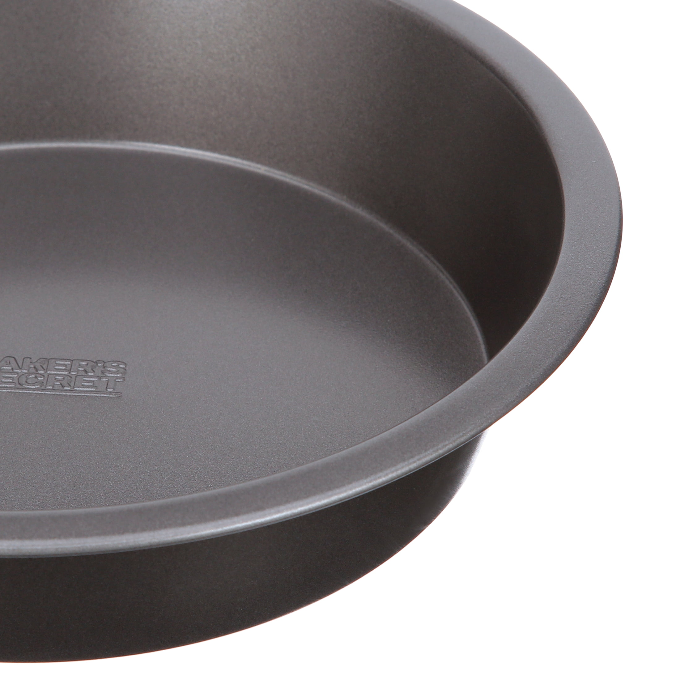 Baker's Secret 8.5" Round Nonstick Carbon Steel Cake Pan, Gray