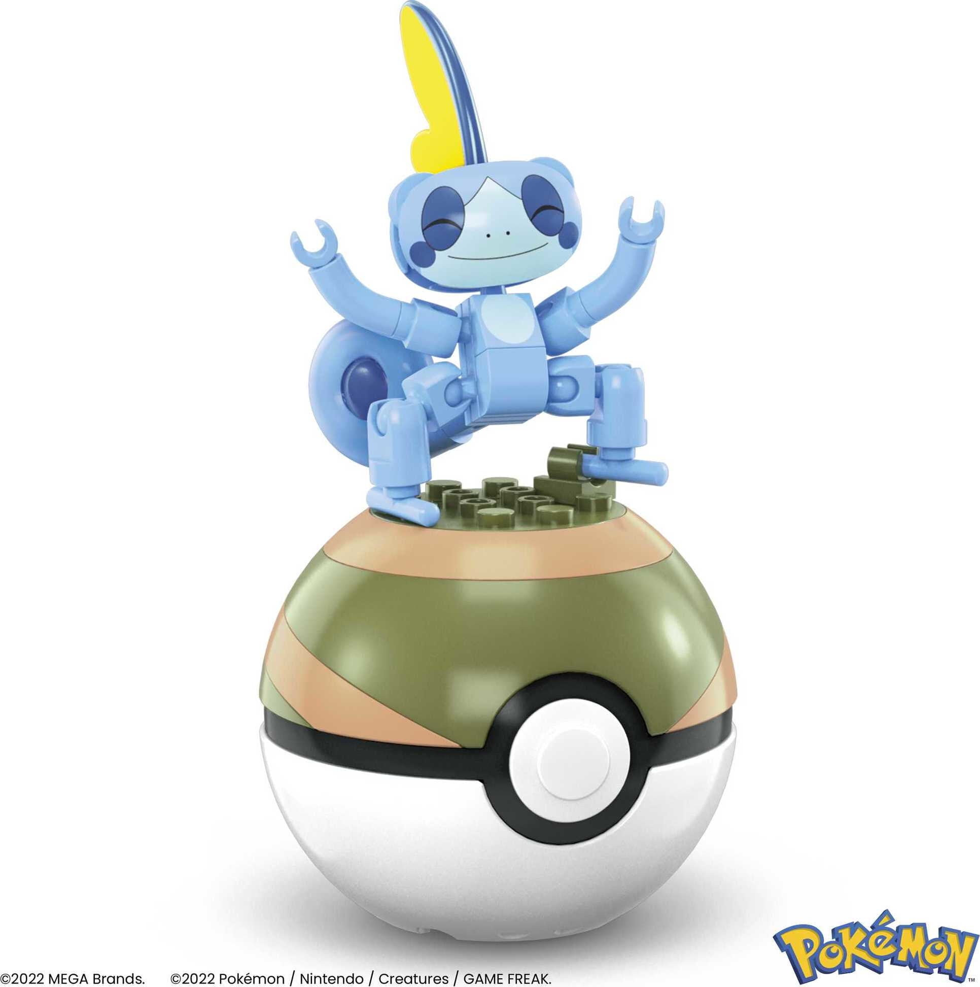 MEGA Pokemon Building Toy Kit Sobble (15 Pieces) With 1 Action Figure ...