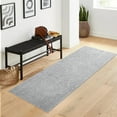 thumbnail image 5 of CAROMIO Area Rug Modern Solid Textured Machine Washable Rug Contemporary Carpet Rug for Living Room Farmhouse Dining Table, 2' x 6' Pale Gray, 5 of 5