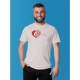 thumbnail image 2 of Bullseye Heart T-Shirt Men -Engin Selcuk Designs, Male 4X-Large, 2 of 4