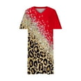 thumbnail image 5 of Jusqu'à 65 % de Rabais! Robes d'Été Mode pour Femmes 2024 Robe Grande Taille pour Col en V Robes d'Été Décontractées Poche Genou Manches Courtes avec Poches, 5 of 5