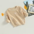 thumbnail image 4 of Gupgi Chandail à Fleurs pour Tout-Petit Bébé Fille Chandail Tricoté Chaud à Manches Longues Hauts d'Automne Hiver, 4 of 7