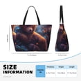thumbnail image 4 of Xecao Lazy Stone Bear for versatile beach bag for women includes zipper pockets and waterproof material, ideal for vacations and adventures., 4 of 7