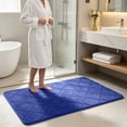 thumbnail image 6 of Djiypn 20"x32" Ultra Thin Bathroom Rugs, Low Profile Bath Mat Non-Slip Under Door Absorbent Shower Rug Washable Indoor Door Mat Small, Blue, 6 of 8
