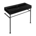 thumbnail image 2 of Claire 40 Ceramic Console Sink Matte Black Basin Black Legs, 2 of 10
